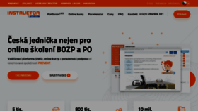 What Instructor.cz website looked like in 2022 (1 year ago)