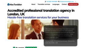 What Inboxtranslation.com website looked like in 2022 (1 year ago)