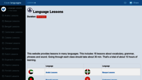 What Ilovelanguages.org website looked like in 2022 (2 years ago)