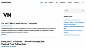 What Idealfollow.in website looked like in 2022 (2 years ago)