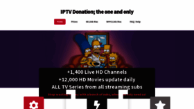 What Iptvdonation.com website looked like in 2022 (1 year ago)