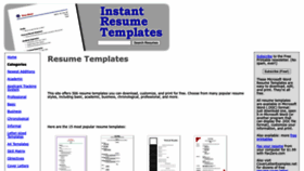 What Instantresumetemplates.com website looked like in 2022 (1 year ago)