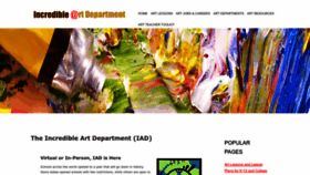What Incredibleart.org website looked like in 2023 (1 year ago)