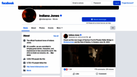 What Indianajones.com website looked like in 2023 (1 year ago)