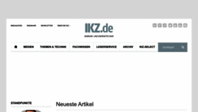What Ikz.de website looked like in 2023 (1 year ago)