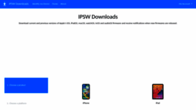 What Ipsw.me website looked like in 2023 (1 year ago)