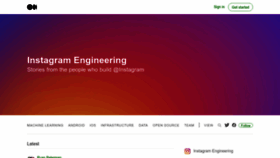 What Instagram-engineering.com website looked like in 2023 (1 year ago)