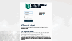 What Interact.nottinghamcollege.ac.uk website looked like in 2023 (1 year ago)