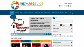 What Indyartsguide.org website looked like in 2023 (1 year ago)