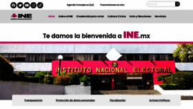 What Ine.mx website looked like in 2023 (1 year ago)