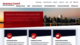 What Insurancecouncilofbc.com website looked like in 2023 (1 year ago)
