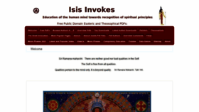 What Isisinvokes.com website looked like in 2023 (1 year ago)