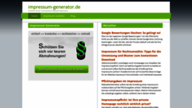 What Impressum-generator.de website looked like in 2023 (1 year ago)