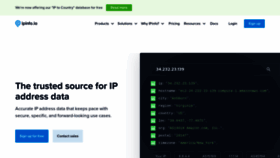 What Ipinfo.io website looked like in 2023 (3 years ago)