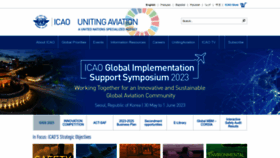 What Icao.int website looked like in 2023 (1 year ago)