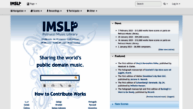 What Imslp.org website looked like in 2023 (1 year ago)