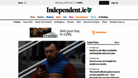 What Independent.ie website looked like in 2023 (3 years ago)