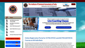 What Icaionlineregistration.org website looked like in 2023 (1 year ago)