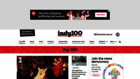 What Indy100.com website looked like in 2023 (1 year ago)
