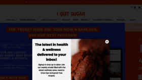 What Iquitsugar.com website looked like in 2023 (1 year ago)