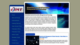 What Ijimt.org website looked like in 2023 (1 year ago)