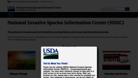 What Invasivespeciesinfo.gov website looked like in 2023 (1 year ago)