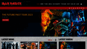 What Ironmaiden.com website looked like in 2023 (1 year ago)