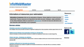 What Infowebmaster.fr website looked like in 2023 (1 year ago)