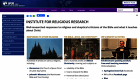 What Irr.org website looked like in 2023 (2 years ago)
