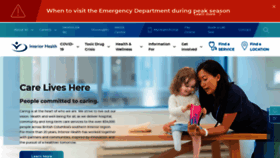 What Interiorhealth.ca website looked like in 2023 (1 year ago)