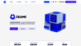What Izumi.finance website looked like in 2023 (1 year ago)