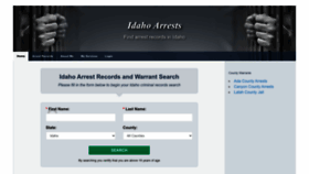 What Idahoarrests.org website looked like in 2023 (1 year ago)