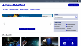 What Invescomutualfund.com website looked like in 2023 (1 year ago)