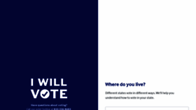 What Iwillvote.com website looked like in 2023 (2 years ago)