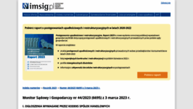 What Imsig.pl website looked like in 2023 (1 year ago)