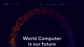 What Internetcomputer.org website looked like in 2023 (1 year ago)