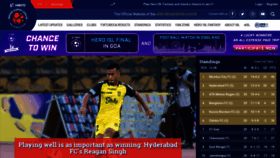 What Indiansuperleague.com website looked like in 2023 (1 year ago)