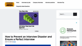 What Interviewarea.com website looked like in 2023 (1 year ago)