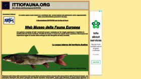 What Ittiofauna.org website looked like in 2023 (1 year ago)