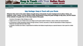 What Italyheritage.com website looked like in 2023 (1 year ago)
