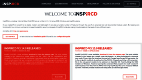 What Inspircd.org website looked like in 2023 (1 year ago)