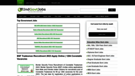 What Indgovtjobs.in website looked like in 2023 (1 year ago)