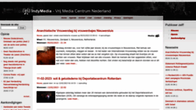 What Indymedia.nl website looked like in 2023 (1 year ago)