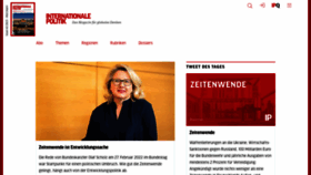 What Internationalepolitik.de website looked like in 2023 (1 year ago)