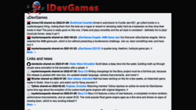 What Idevgames.com website looked like in 2023 (1 year ago)