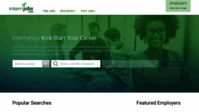 What Internjobs.com website looked like in 2023 (1 year ago)