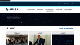 What Irisa.fr website looked like in 2023 (2 years ago)