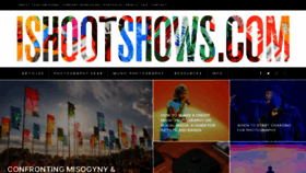 What Ishootshows.com website looked like in 2023 (1 year ago)