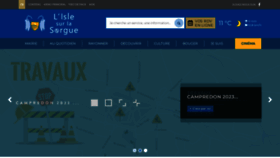 What Islesurlasorgue.fr website looked like in 2023 (1 year ago)