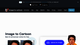 What Imagetocartoon.com website looked like in 2023 (1 year ago)